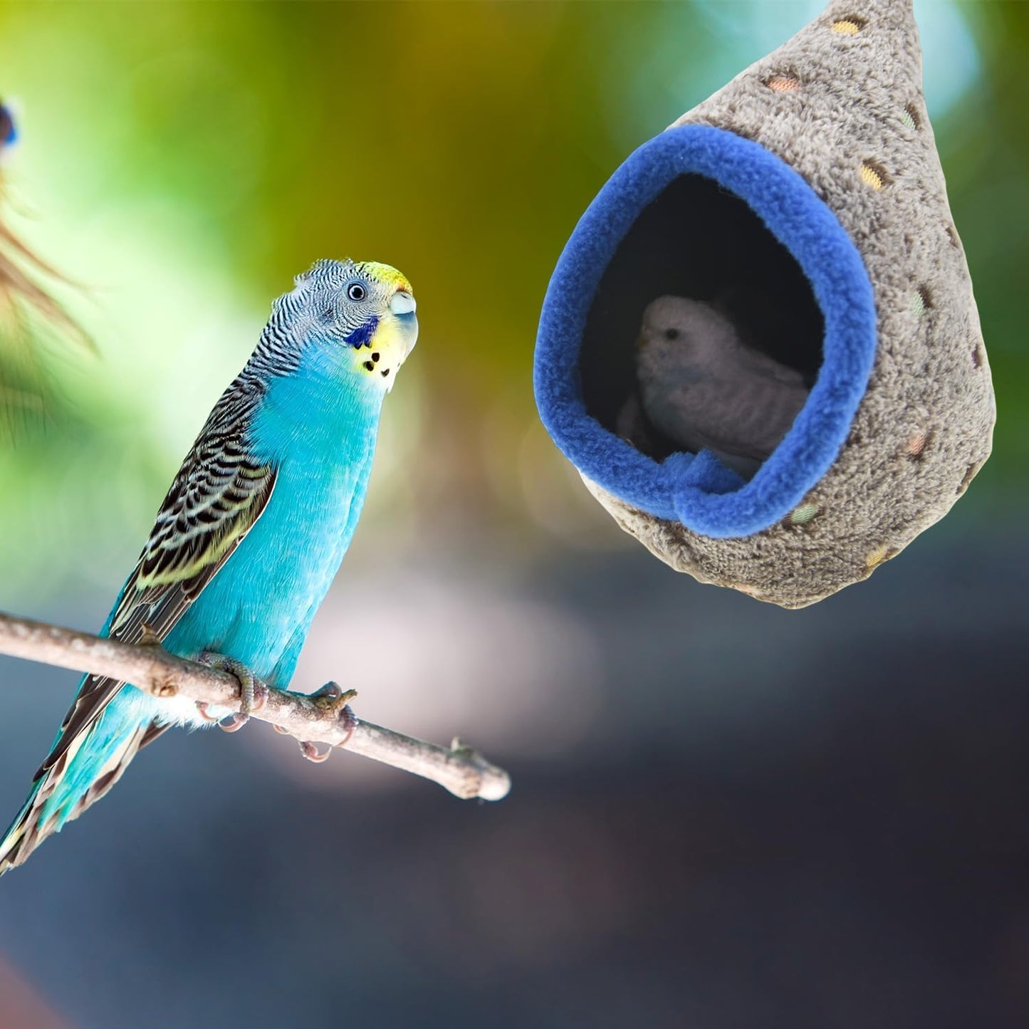 6.2-inch Hanging Bird Nest – Soft Fleece, Warm & Comfortable for Small Birds