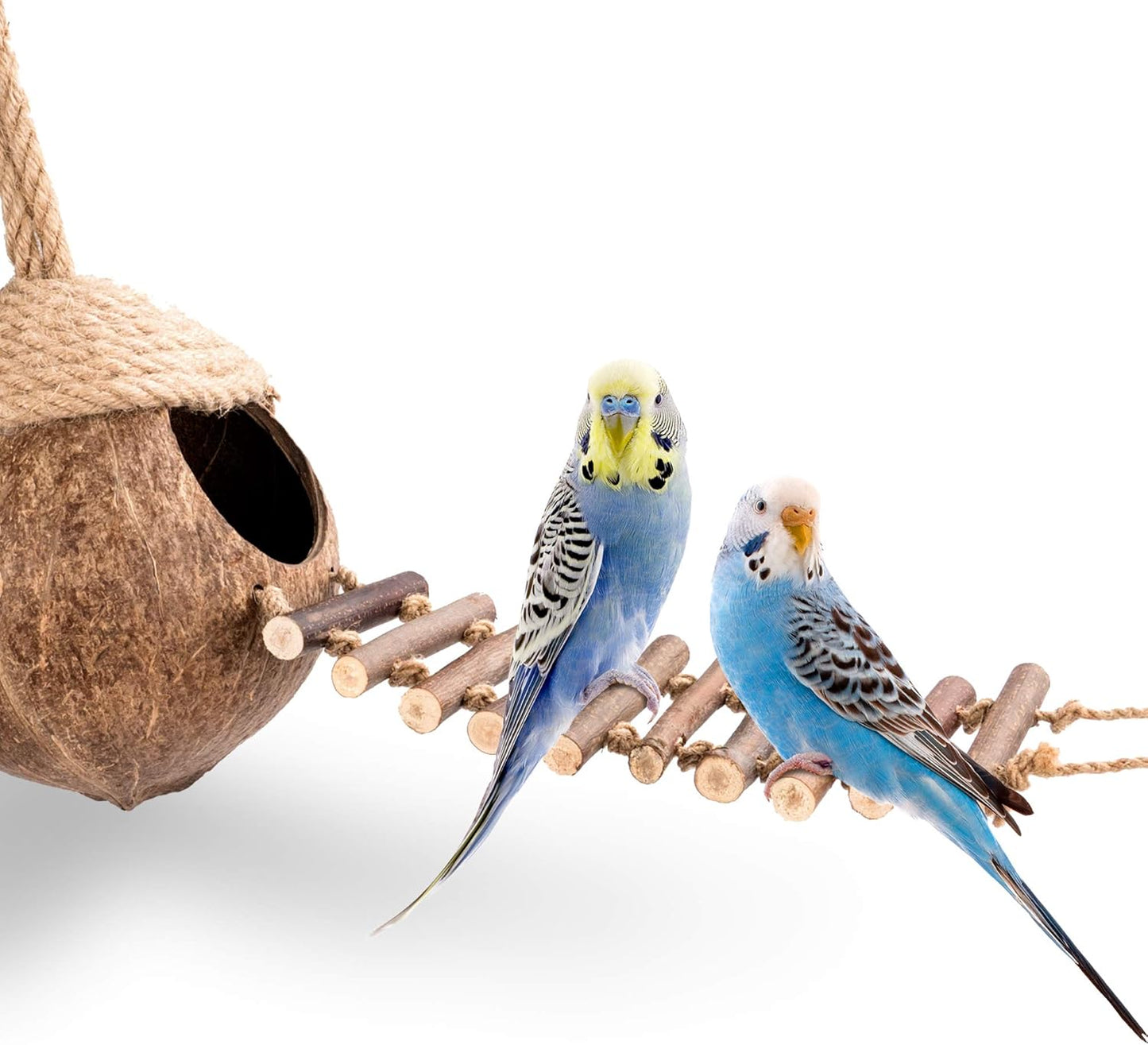 Outdoor & Indoor Natural Wooden Birdhouse – Nesting Box for Small Birds, Rainproof & Breathable Bird Nest