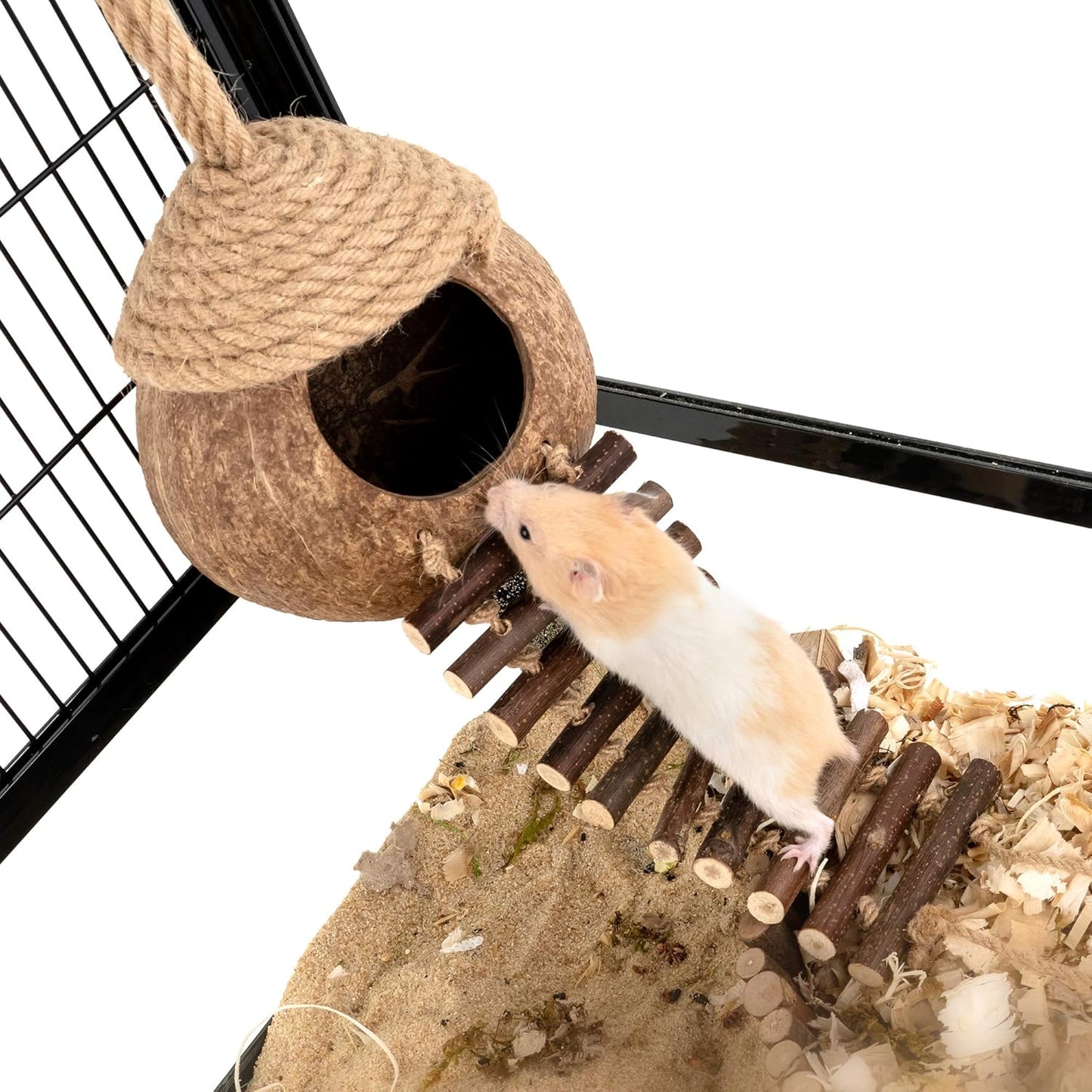 Outdoor & Indoor Natural Wooden Birdhouse – Nesting Box for Small Birds, Rainproof & Breathable Bird Nest