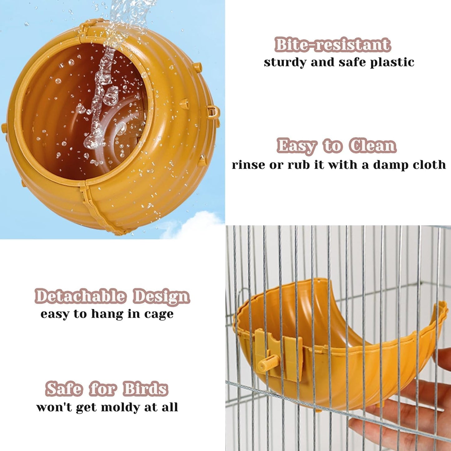 Small Bird Plush Nest – 14cm Cozy Warm Bird Bed for Resting & Breeding, Soft Cage Accessories