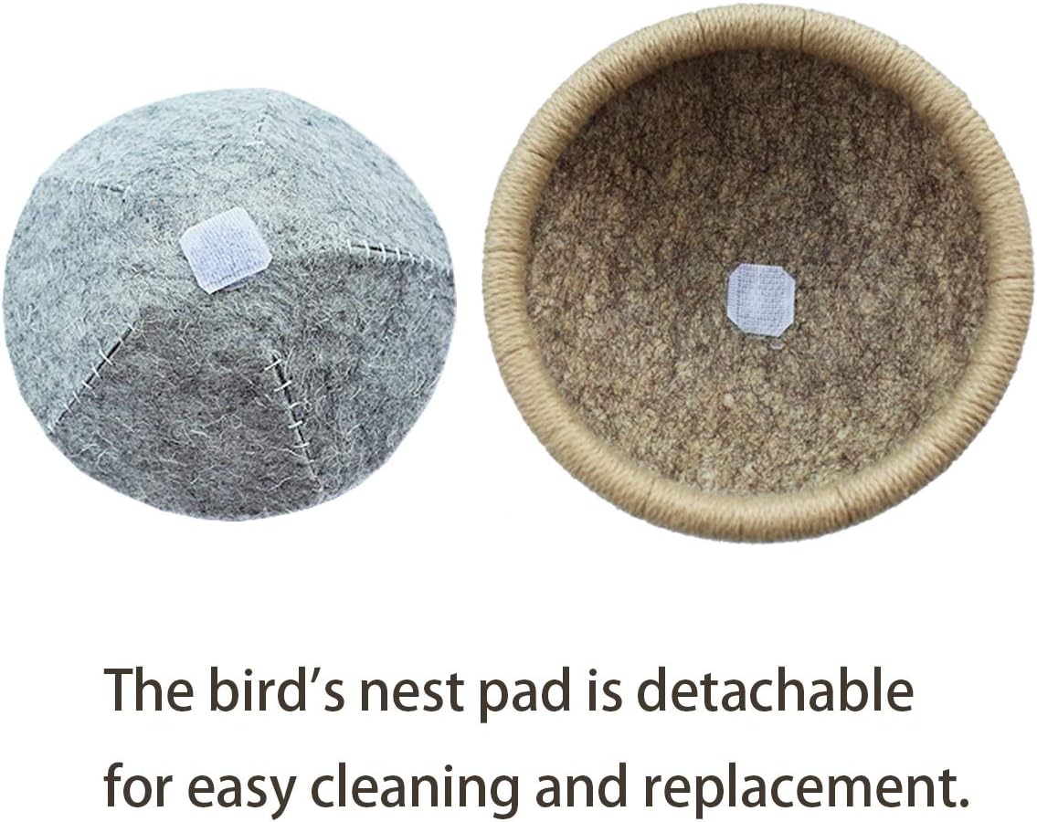 Bird Nest Kit for Small Birds with Holder & Soft Liner – Easy to Install Breeding Nest for Budgies, Canaries, Finches, Lovebirds