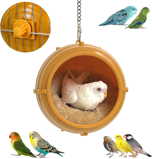 Small Bird Plush Nest – 14cm Cozy Warm Bird Bed for Resting & Breeding, Soft Cage Accessories
